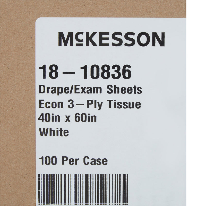 McKesson General Purpose Drape Physical Exam Drape 40 W X 60 L Inch NonSterile (216347_CS) 100/CS