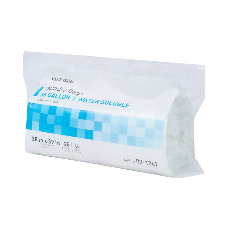 McKesson Hot Water Soluble Laundry Hamper Bag 30 to 35 gal. 28 X 39 Inch Disposable (1147894_CS) 100/CS