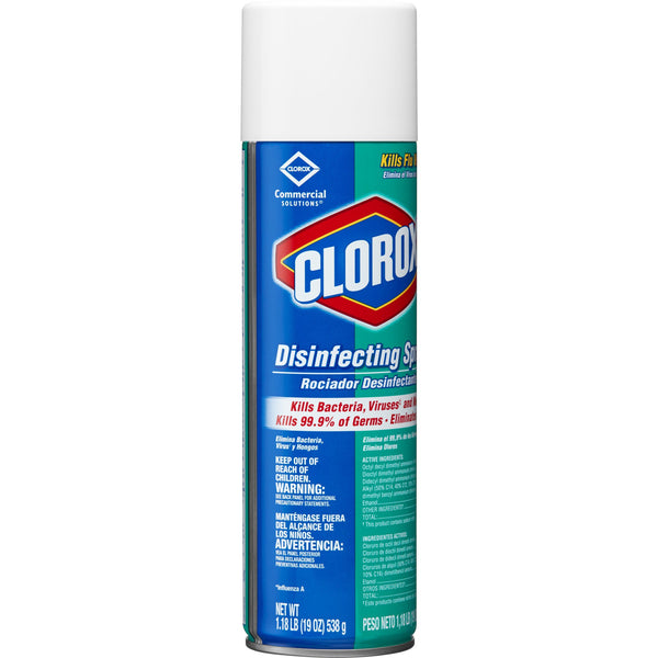 Clorox Commercial Solutions® Clorox® Surface Disinfectant Alcohol Based Aerosol Spray Liquid 19 oz. Can Fresh Scent NonSterile (585450_EA) 1/EA