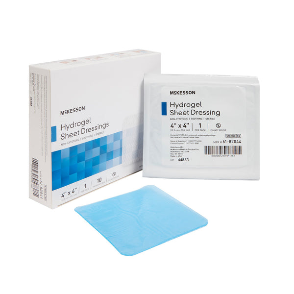 McKesson Hydrogel Wound Dressing Sheet 4 X 4 Inch Sterile (494194_CS) 40/CS