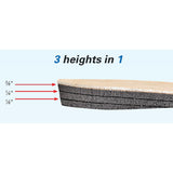 AliMed® Heel Lift Adjustable Leg Lift Leather / Rubber Female 8 to 10 / Male 6-1/2 to 8-1/2 Beige / Black (304081_EA) 1/EA