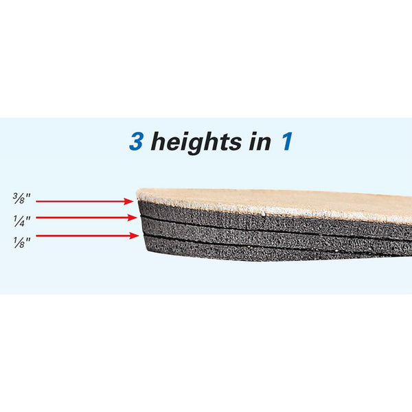 AliMed® Heel Lift Adjustable Leg Lift Leather / Rubber Female 8 to 10 / Male 6-1/2 to 8-1/2 Beige / Black (304081_EA) 1/EA