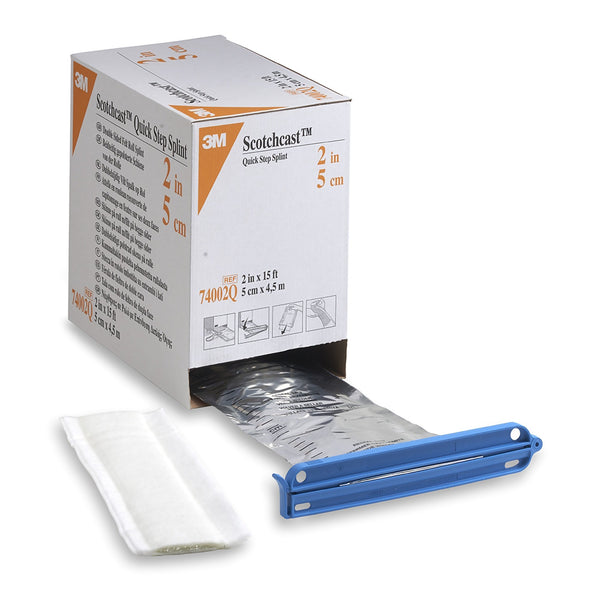 3M™ Scotchcast™ Quick Step Double Sided Felt Padded Splint Roll 2 Inch X 15 Foot Felt / Fiberglass White (983389_CS) 2/CS