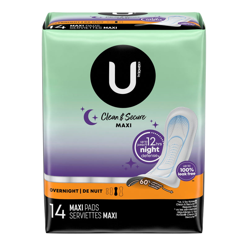 U by Kotex® Security Feminine Pad Maxi / Overnight Heavy Absorbency (971266_PK) 1/PK