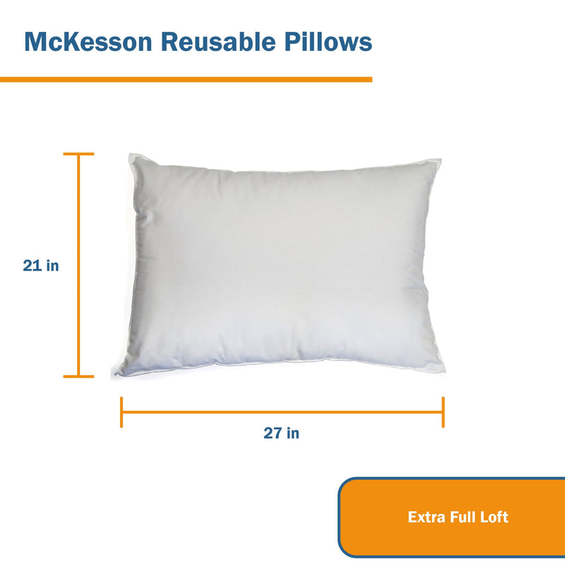 McKesson Bed Pillow 21 X 27 Inch White Reusable (948958_EA) 1/EA
