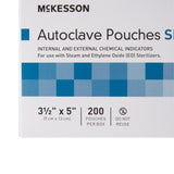 McKesson Sterilization Pouch Ethylene Oxide (EO) Gas / Steam 3-1/2 X 5 Inch Transparent Blue / White Self Seal Paper / Film (960942_BX) 200/BX