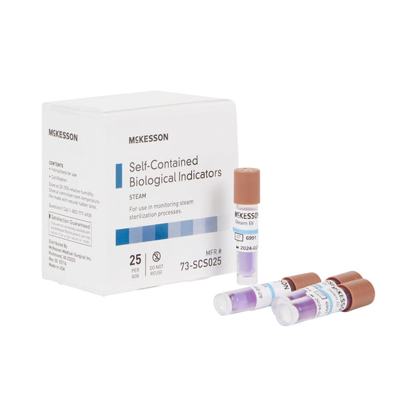 McKesson Sterilization Biological Indicator Vial Steam (524877_BX) 25/BX