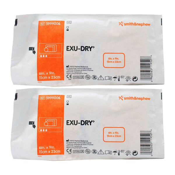 EXU-DRY Anti-Shear Super Absorbent Dressing 6 X 9 Inch Rectangle (359767_CS) 48/CS