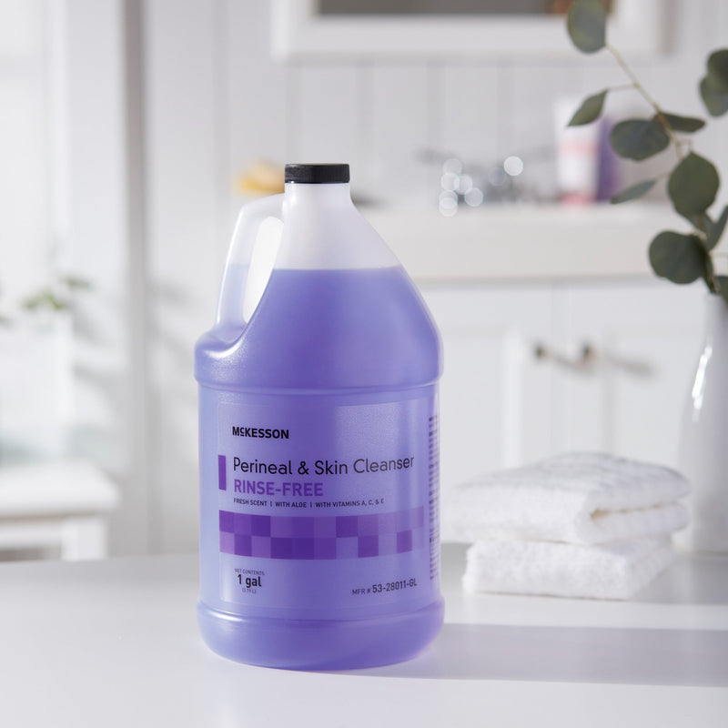 McKesson Rinse-Free Perineal Wash Liquid 1 gal. Jug Fresh Scent (877028_EA) 1/EA