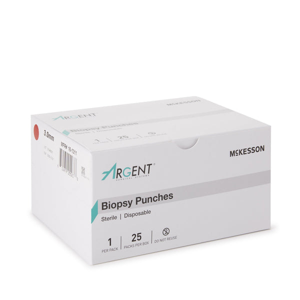 McKesson Argent™ Biopsy Punch Dermal 3 mm (1175172_BX) 25/BX