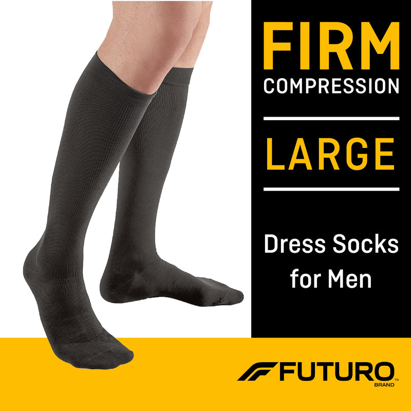 3M™ Futuro™ Compression Socks Knee High Large Black Closed Toe (1084269_PR) 1/PR