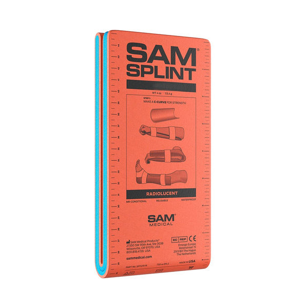 SAM® Moldable Splint Folded Splint Foam / Aluminum Orange / Blue 4 X 18 Inch (680934_EA) 1/EA