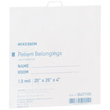 McKesson Patient Belongings Bag 4 X 20 X 20 Inch Polyethylene Snap Closure White (447757_EA) 1/EA