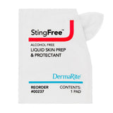 StingFree™ Alcohol-Free Liquid Skin Prep & Shield Skin Barrier Wipe Hexamethyldisiloxane / Decamethylcyclopentasiloxane Individual Packet NonSterile (711920_CS) 500/CS