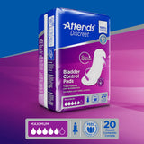 Attends® Discreet Maximum Bladder Control Pad 13 Inch Length Heavy Absorbency Polymer Core One Size Fits Most (1039117_BG) 20/BG
