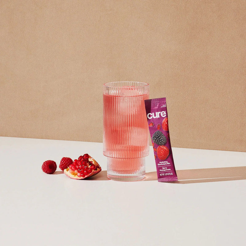 Cure Oral Electrolyte Solution Berry Pomegranate / Watermelon / Lemonade / Strawberry Kiwi Electrolyte (1270286_CS) 12/CS