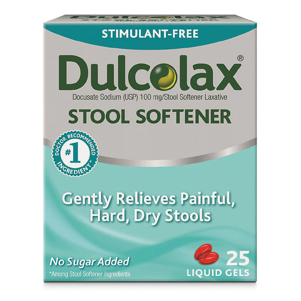 Dulcolax® Stool Softener Gelcap 25 per Box 100 mg Strength Docusate Sodium (532573_BX) 1/BX