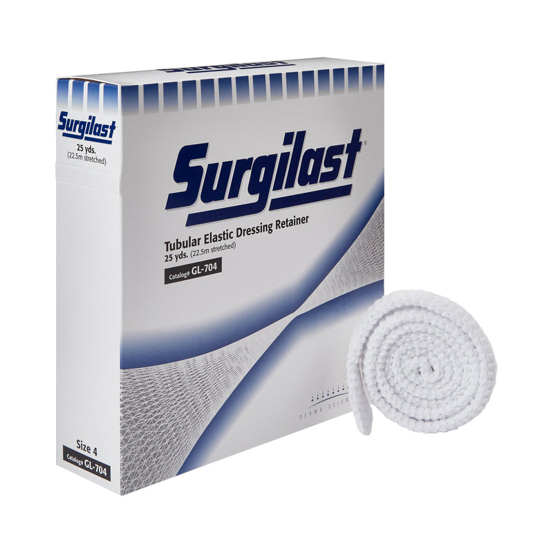 Surgilast® Elastic Net Retainer Dressing Tubular Elastic 25 Yard Size 4 White Large Hand / Arm / Leg / Foot NonSterile (450915_RL) 1/RL