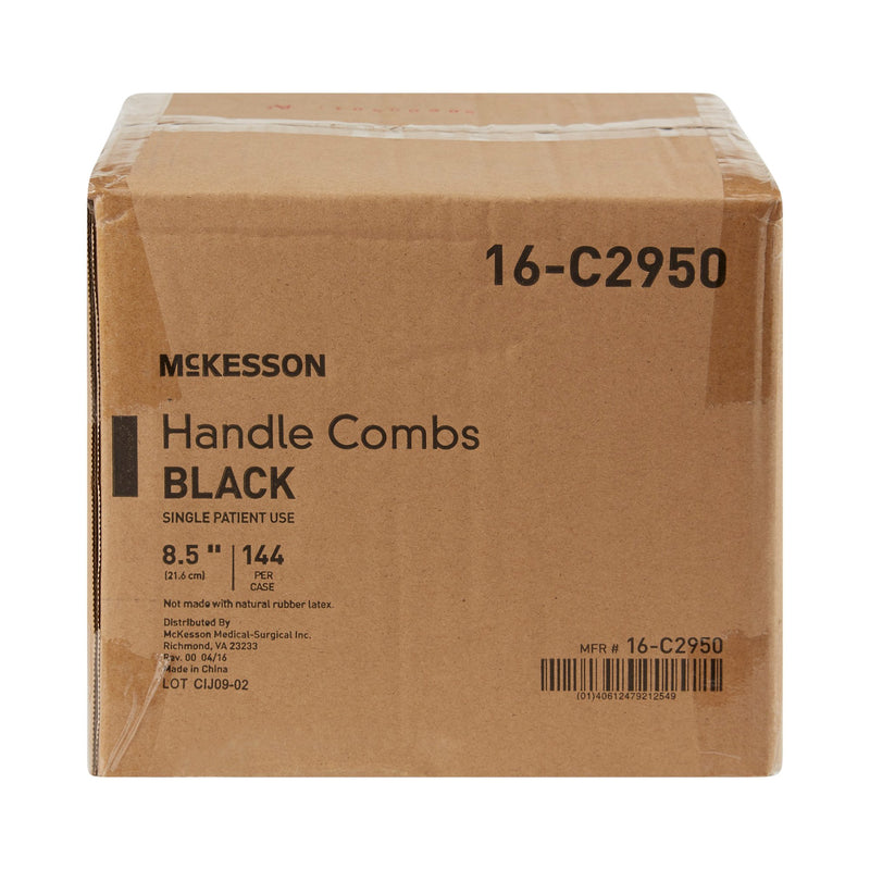 McKesson Handle Comb 8.5 Inch Black Polypropylene (763295_CS) 144/CS