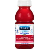 Thick-It® Clear Advantage® Thickened Beverage 8 oz. Bottle Cranberry Flavor Liquid IDDSI Level 2 Mildly Thick (803173_CS) 24/CS