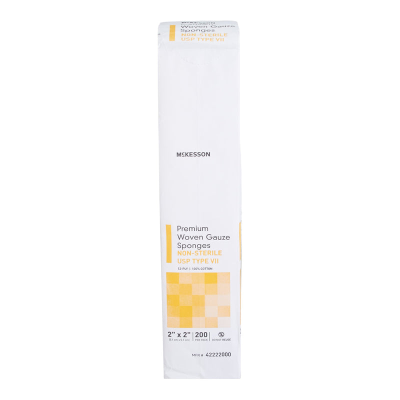 McKesson Gauze Sponge 2 X 2 Inch 12-Ply NonSterile 200 per Pack (1043628_CS) 8000/CS