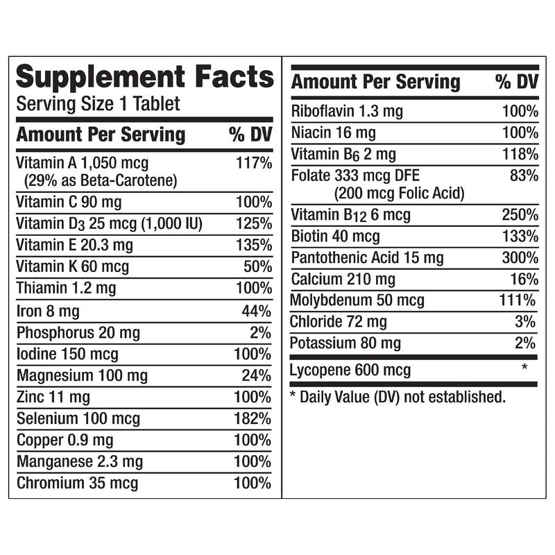 Centrum® Men Multivitamin Supplement Tablet 120 per Bottle (1230550_BT) 1/BT