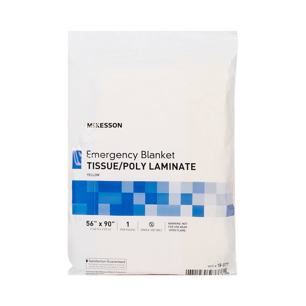 McKesson Emergency Blanket 56 X 90 Inch Tissue / Poly Laminate 10 oz. (440936_EA) 1/EA