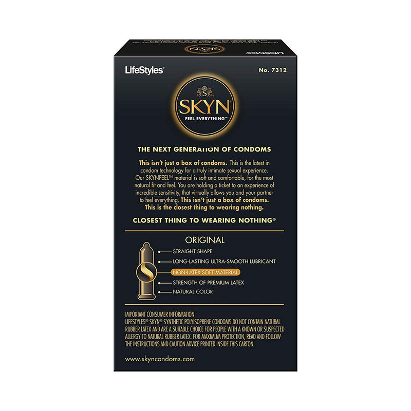 Lifestyles® Skyn® Condom Lubricated 12 per Box (806875_BX) 12/BX