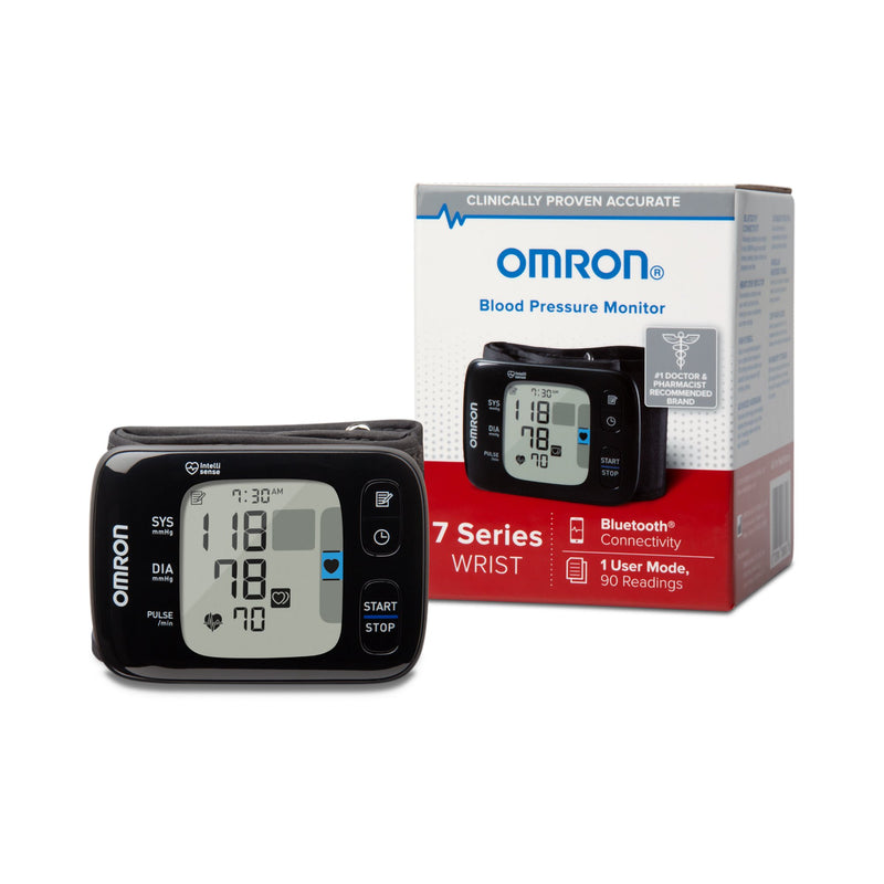 Omron®7 Series™ Home Automatic Digital Blood Pressure Monitor One Size Fits Most Cuff Cloth Fabric Cuff 12 - 20 cm Wrist (1150236_EA) 1/EA