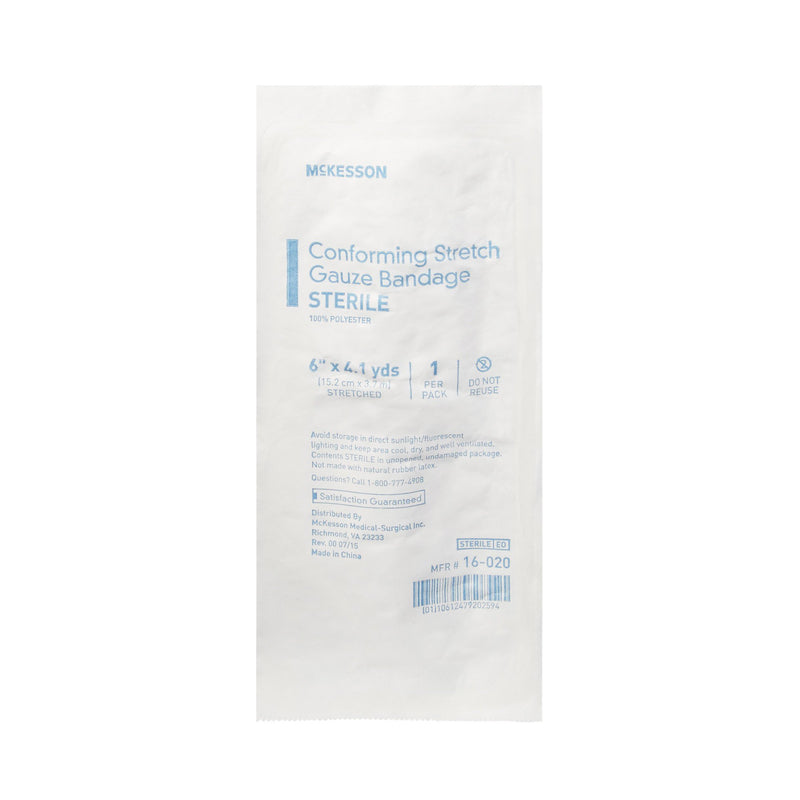 McKesson Conforming Bandage 6 Inch X 4-1/10 Yard Sterile 1 per Pack (999365_CS) 48/CS