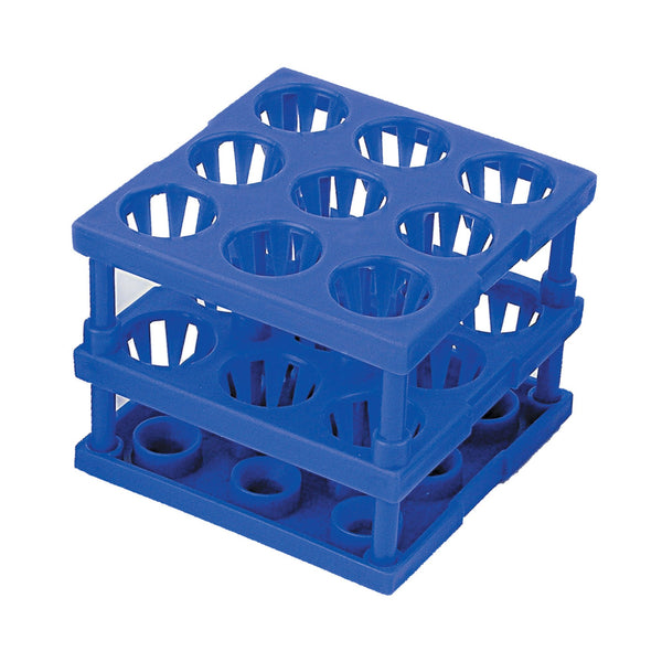 McKesson Tube Cube Rack 9 Place 8 to 16 mm Tube Size Blue 3 X 3 X 3 Inch (885932_EA) 1/EA