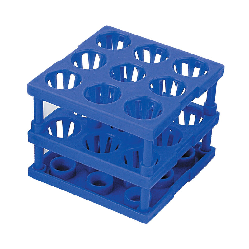 McKesson Tube Cube Rack 9 Place 8 to 16 mm Tube Size Blue 3 X 3 X 3 Inch (885932_CS) 4/CS