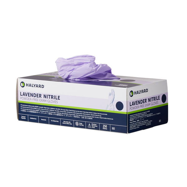 Halyard™ Lavender™ Exam Glove Large NonSterile Nitrile Standard Cuff Length Textured Fingertips Lavender Not Rated (678087_BX) 250/BX