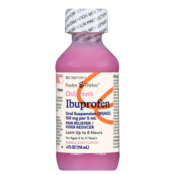 Foster & Thrive™ Children's Pain Relief 100 mg / 5 mL Strength Ibuprofen Oral Suspension 4 oz. (1238932_BT) 1/BT