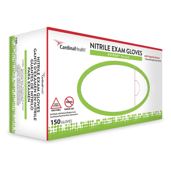 ESTEEM™ Stretch Exam Glove Large NonSterile Nitrile Standard Cuff Length Textured Fingertips Teal Chemo Tested (785244_BX) 150/BX