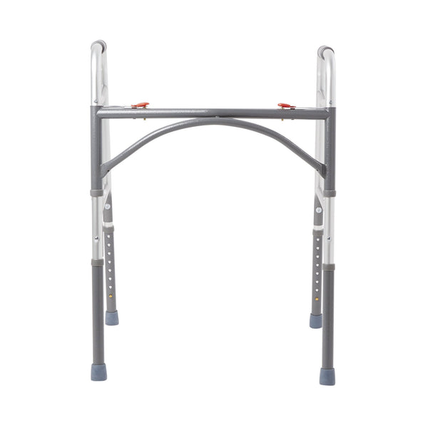 McKesson Bariatric Dual Release Folding Walker Adjustable Height Steel Frame 500 lbs. Weight Capacity 32-1/2 to 39 Inch Height (1065262_CS) 2/CS