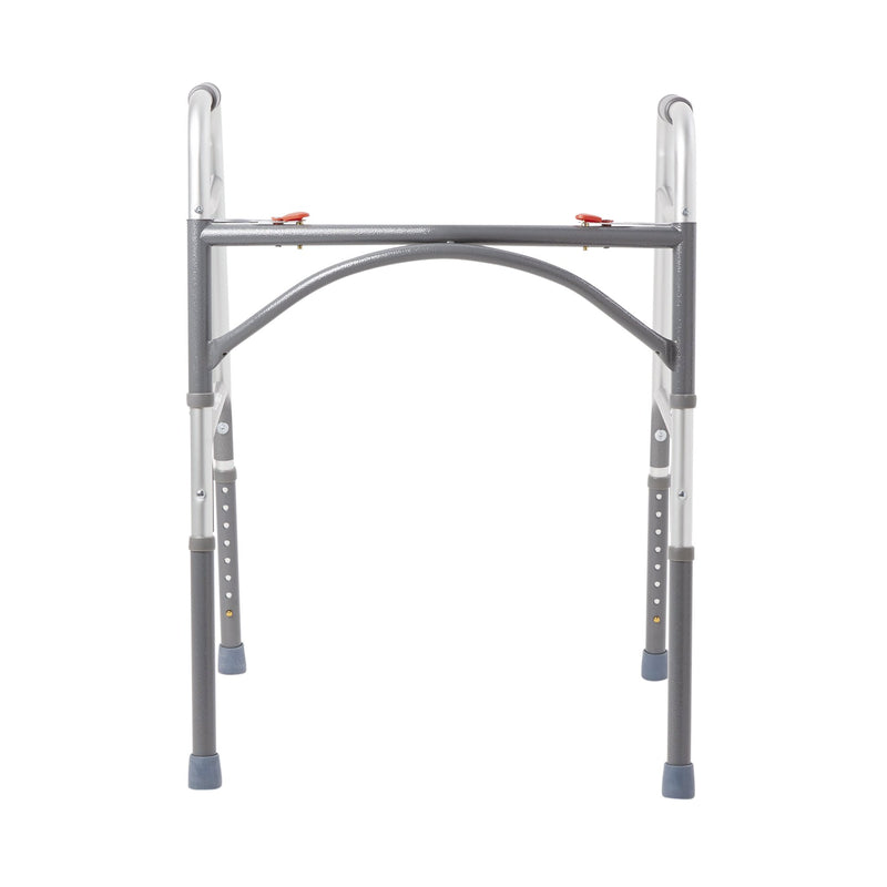 McKesson Bariatric Dual Release Folding Walker Adjustable Height Steel Frame 500 lbs. Weight Capacity 32-1/2 to 39 Inch Height (1065262_CS) 2/CS