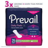 Prevail® Daily Pads Bladder Control Pad 7-1/2 Inch Length Light Absorbency Polymer Core One Size Fits Most (572727_CS) 312/CS