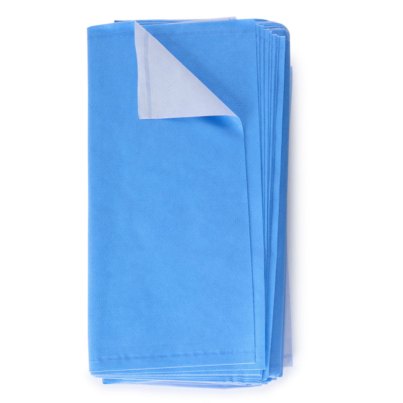 QUICK CHECK* H400 Sterilization Wrap White / Blue 24 X 24 Inch Dual Layer SMS Polypropylene Steam / EO Gas / Hydrogen Peroxide (810872_PK) 60/PK
