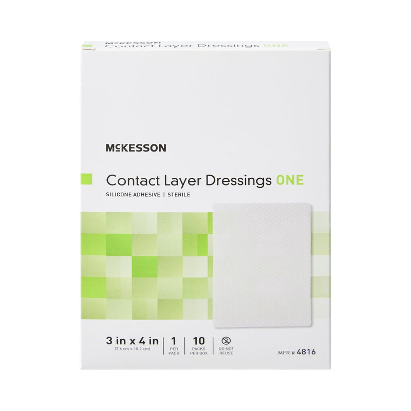 McKesson Wound Contact Layer Dressing 3 X 4 Inch Sterile (1083095_BX) 10/BX