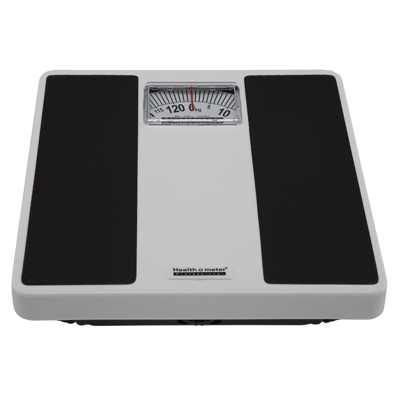 Health O Meter® Floor Scale Dial Display 270 lbs. Capacity Black / White Analog (806383_EA) 1/EA