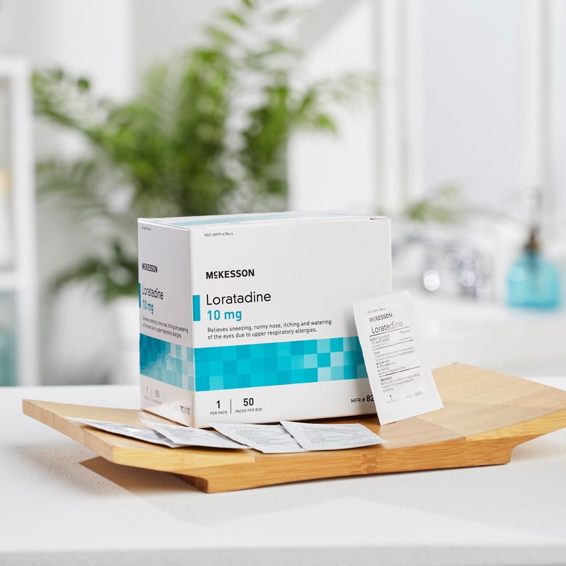 McKesson Allergy Relief 10 mg Strength Tablet 1 per Packet (1111728_CS) 1200/CS