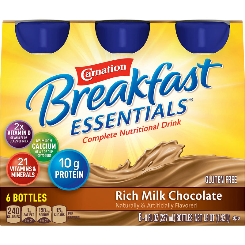 Carnation Breakfast Essentials® Oral Supplement Rich Milk Chocolate Flavor Liquid 8 oz. Bottle (983738_EA) 1/EA
