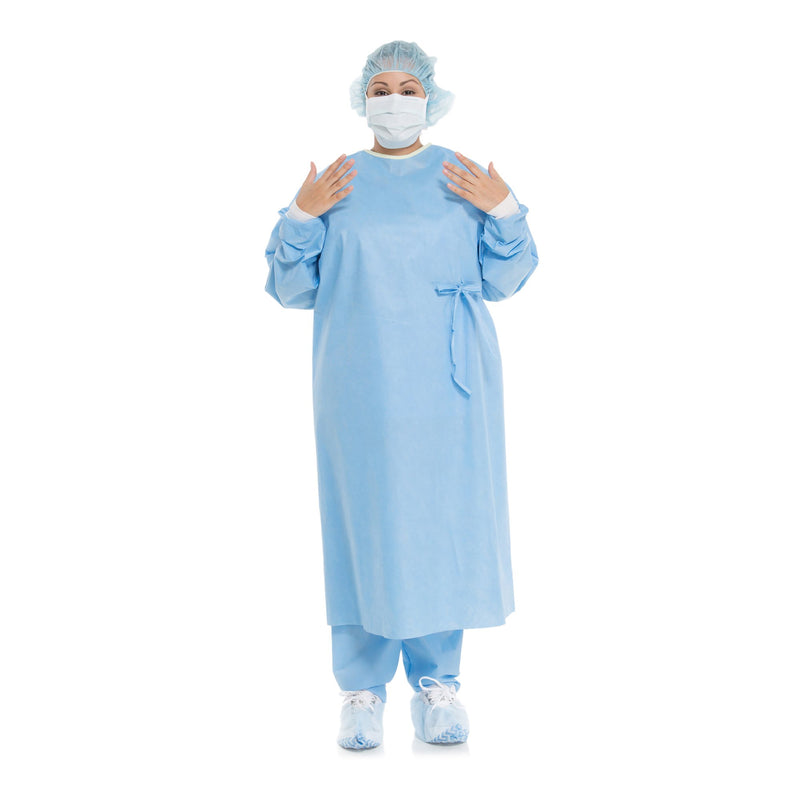 Evolution 4 Non-Reinforced Surgical Gown with Towel X-Large Blue Sterile Disposable (168683_CS) 34/CS
