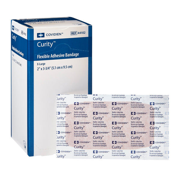 Curity™ Adhesive Strip 2 X 3-1/4 Inch Fabric Rectangle Tan Sterile (733744_CS) 600/CS