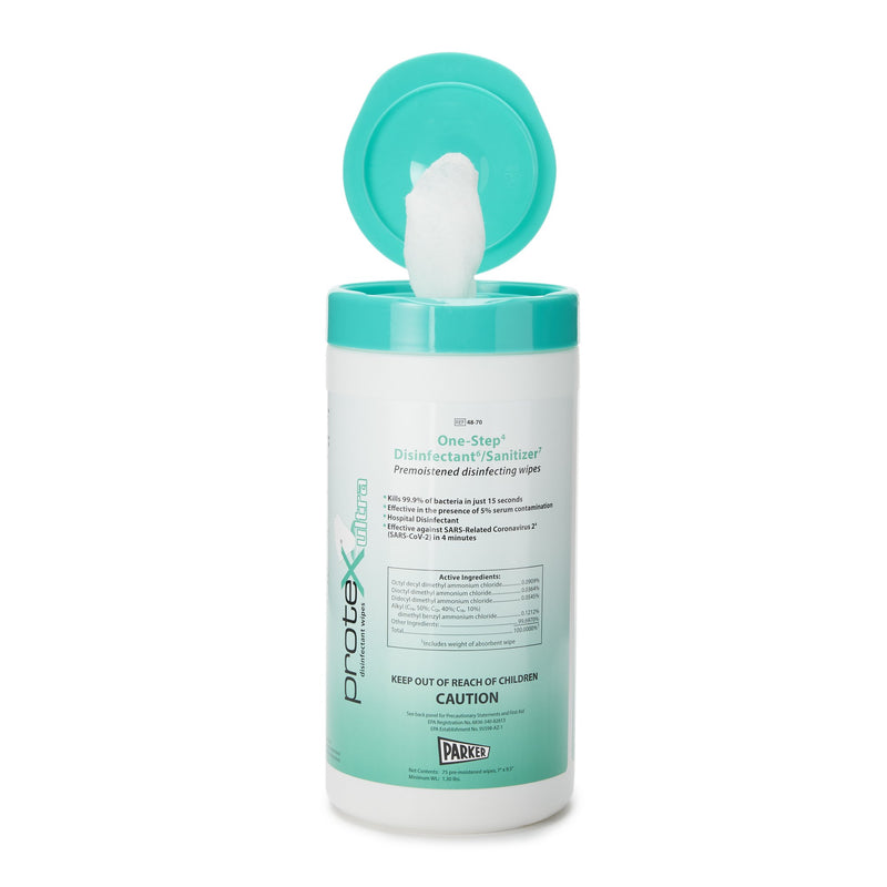 Protex™ Ultra Surface Disinfectant Cleaner Premoistened Broad Spectrum Manual Pull Wipe 75 Count Canister Lemon Scent NonSterile (1060017_CN) 1/CN