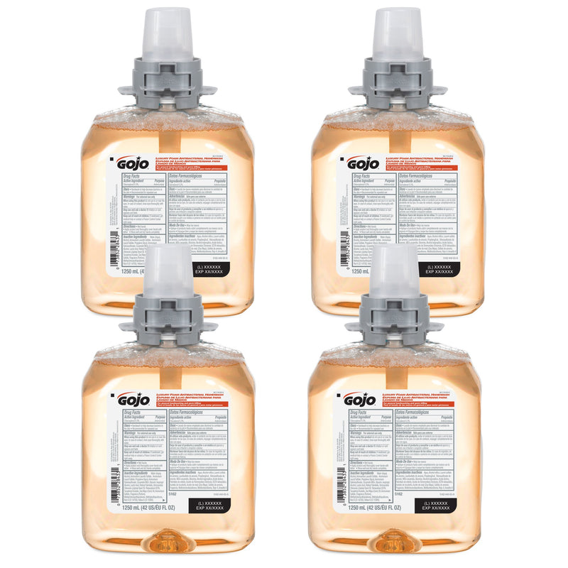 GOJO® Antibacterial Soap Foaming 1,250 mL Dispenser Refill Bottle Fruit Scent (1165674_CS) 4/CS