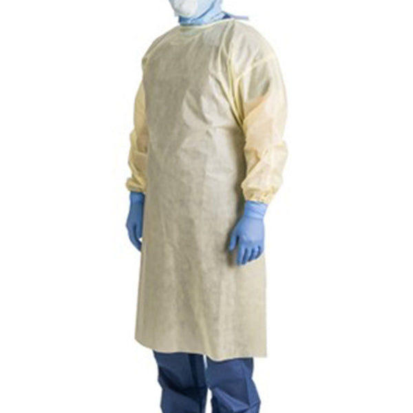 Precept® Protective Procedure Gown One Size Fits Most Yellow NonSterile AAMI Level 2 Disposable (1197109_CS) 100/CS