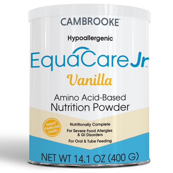 EquaCare Jr™ Pediatric Oral Supplement Vanilla Flavor 14.1 oz. Can Powder Amino Acid Food Allergies (1180256_EA) 1/EA
