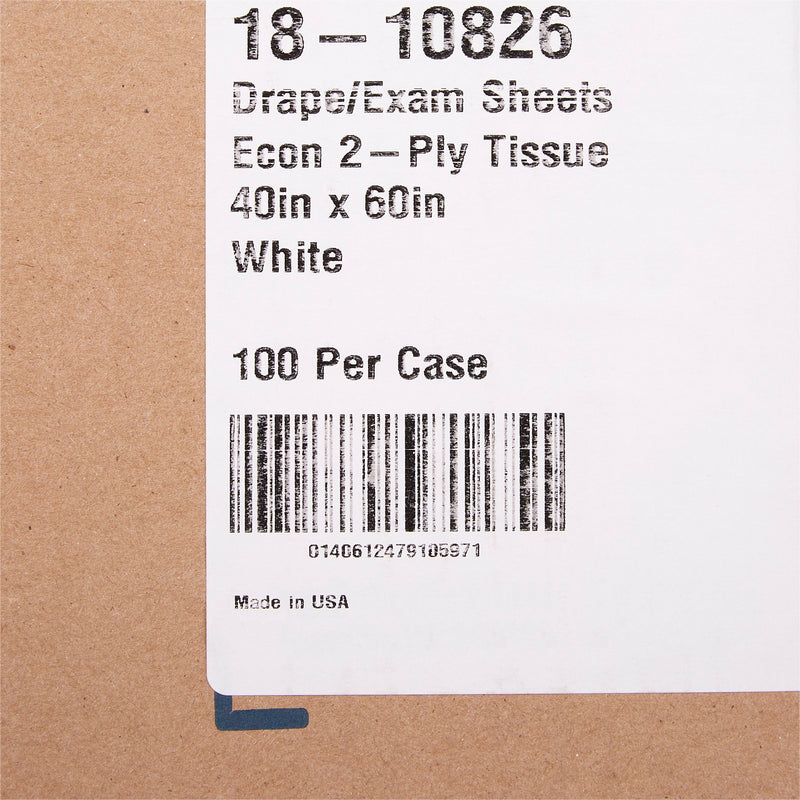 McKesson General Purpose Drape Physical Exam Drape 40 W X 60 L Inch NonSterile (201056_CS) 100/CS